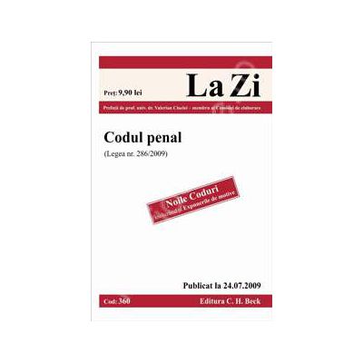 Codul penal (Legea nr. 286/2009)