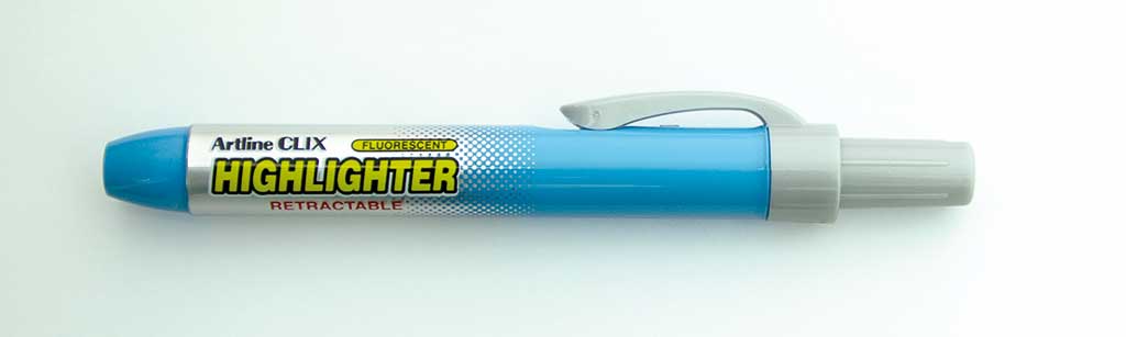 Textmarker ARTLINE Clix, mecanism retractabil, varf tesit 4.0mm - albastru deschis