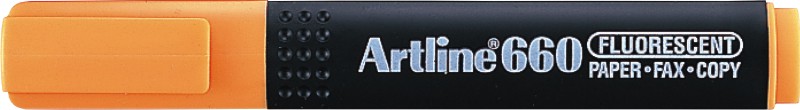 Textmarker Artline 660, varf tesit 1.0-4.0mm - portocaliu fluorescent