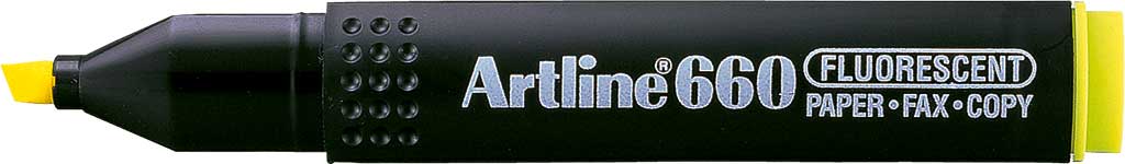 Textmarker Artline 660, varf tesit 1.0-4.0mm - galben fluorescent