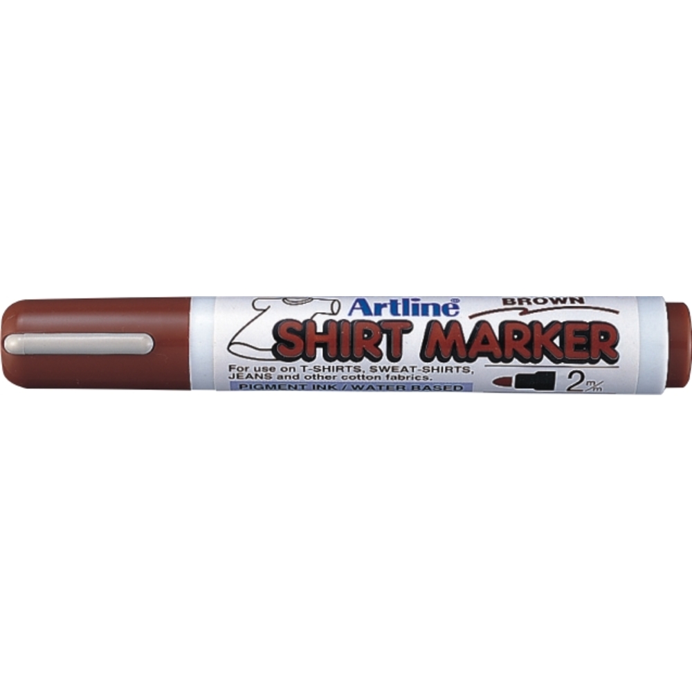 T-Shirt marker Artline, corp plastic, varf rotund 2.0mm - maro