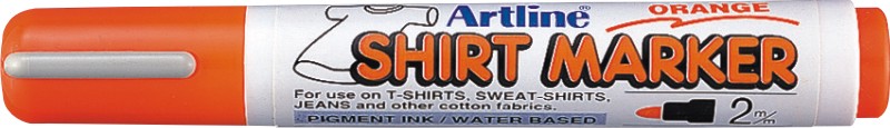 T-Shirt marker Artline, corp plastic, varf rotund 2.0mm - portocaliu pastel