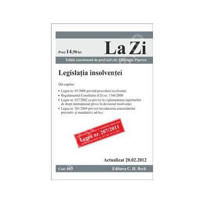 Legislatia insolventei (actualizat la 20.02.2012)