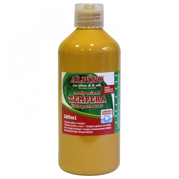 Tempera lavabila, 500ml, Alpino - ocru