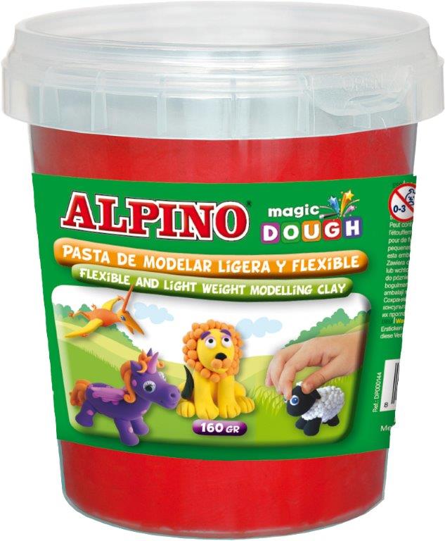 Plastilina magica, 160 grame/cutie, ALPINO - rosie