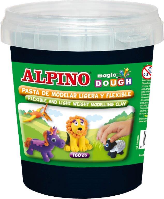 Plastilina magica, 160 grame/cutie, ALPINO - neagra