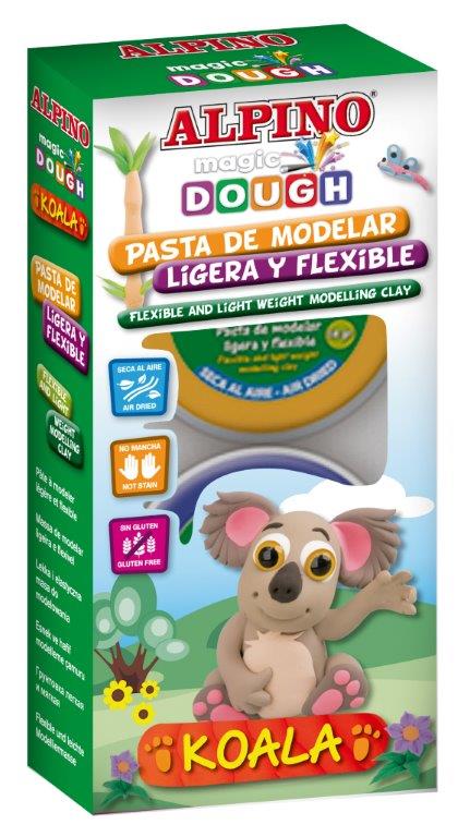 Kit 6 culori plastilina magica, ALPINO Koala