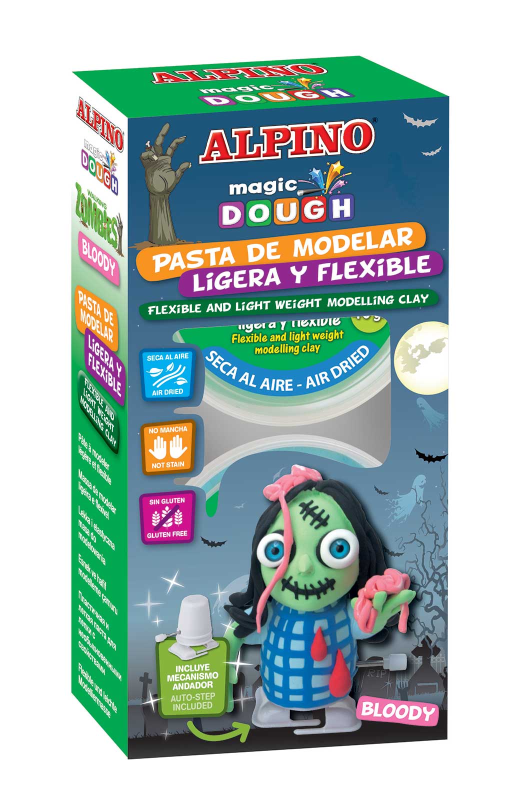 Kit 6 culori plastilina magica, ALPINO Bloody