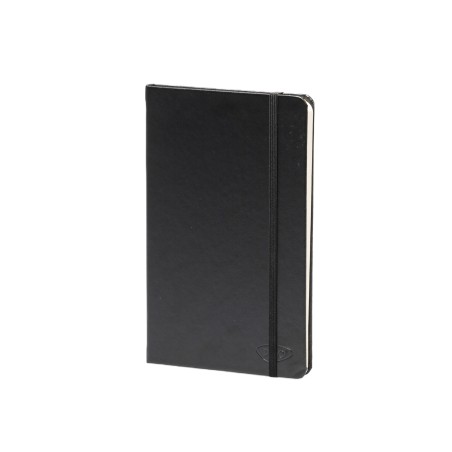 Agenda nedatata cu elastic 13 x 20.5 cm, neagra