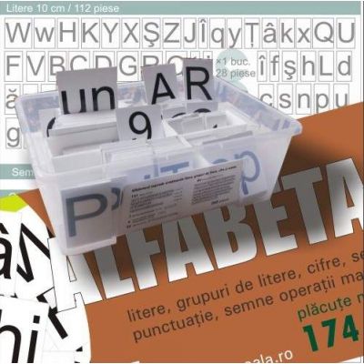 Alfabetar magnetic pentru clasa - 174 piese