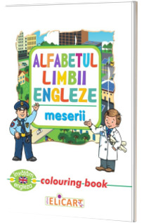 Alfabetul limbii engleze. Meserii. Colouring book