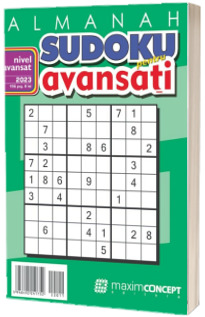 Almanah Sudoku pentru avansati, numarul 2023. Nivel avansat