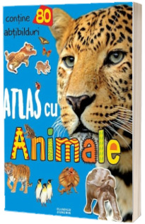 Atlas cu Animale. Contine 80 de abtibilduri