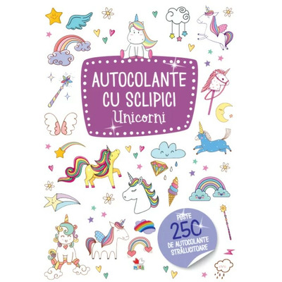 Autocolante cu sclipici. Unicorni