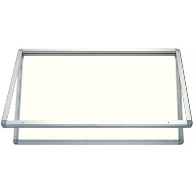 Avizier metalo-ceramic, securizat cu geam orizontal 1200x900