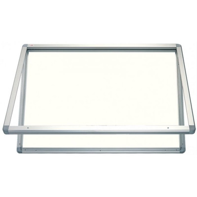 Avizier metalo-ceramic, securizat cu geam orizontal, pentru spatii exterioare 750x1010