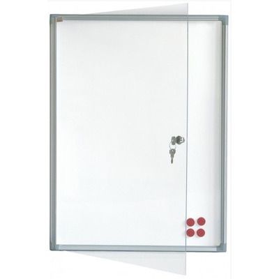 Avizier securizat, magnetic, cu geam vertical 510x680