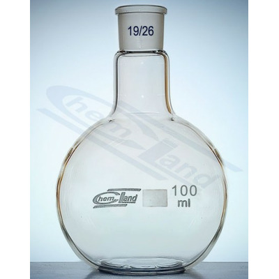 Balon cu fund Plat cu slif NS, Forma joasa. 100ml SN 19/26