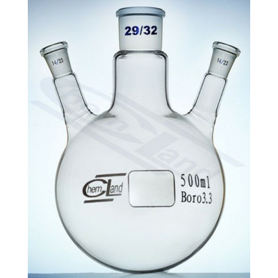 Balon cu Fund Rotund cu 3 Gaturi cu Slif 500ml