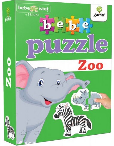 Bebe puzzle - Zoo (Contine 20 de piese de mari dimensiuni)