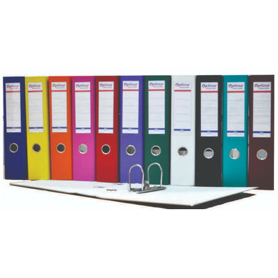 Biblioraft A4, plastifiat PP/paper, margine metalica, 50 mm, Optima Basic - violet