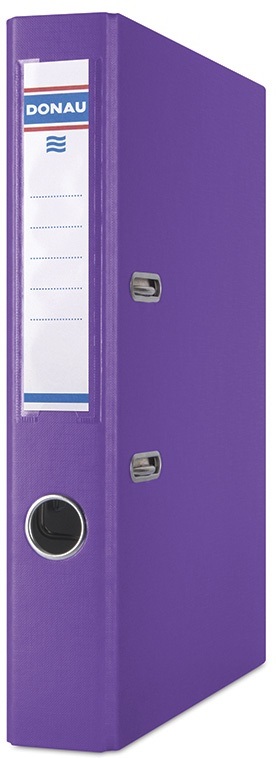 Biblioraft A4, plastifiat PP/PP, margine metalica, 50 mm, Donau Premium - violet