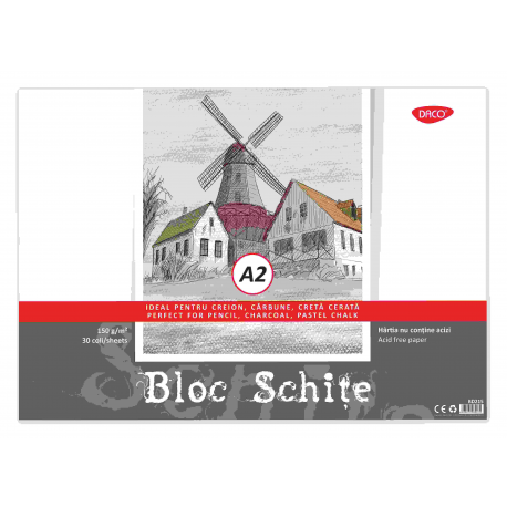 Bloc A2 schite, 150G 30 file Daco BD215