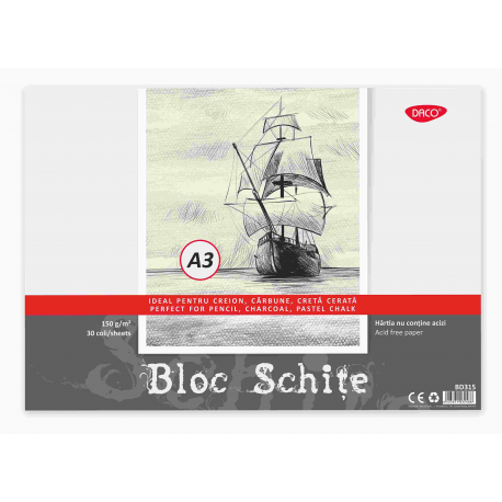 Bloc A3 schite 150G 30 file, Daco BD315