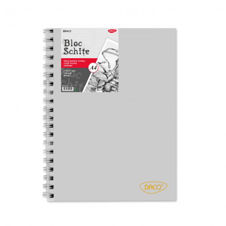 Bloc A4 schite 120g 80 file, Daco