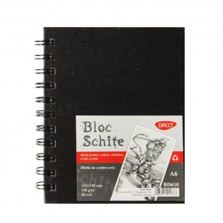 Bloc A6 schite 100g 80 file Daco BD610