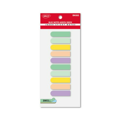 Bloc notes adeziv index plastic pastel 45x12 DACO BN302