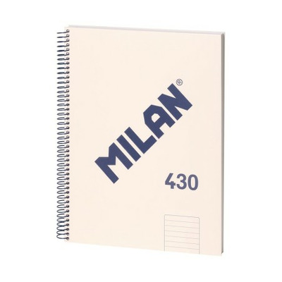 Caiet A4 80 file romana cu spira MILAN bej
