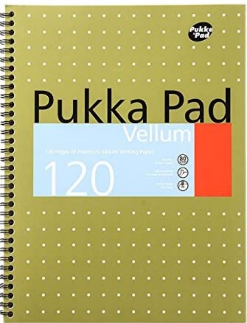 Caiet cu spirala dubla Pukka Pad Vellum A5, 120 pag