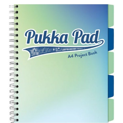 Caiet cu spirala si separatoare Pukka Pad Project Book, format A4, matematica, hartie 80g, 3119(SM)-WPC