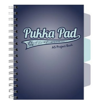 Caiet cu spirala si separatoare Pukka Pad Project Book, format A5, matematica, hartie 80g, 3107(NY)-WPC