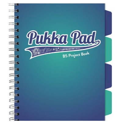 Caiet cu spirala si separatoare Pukka Pad Project Book, format B5, matematica, hartie 80g, 3110(BE)-WPC