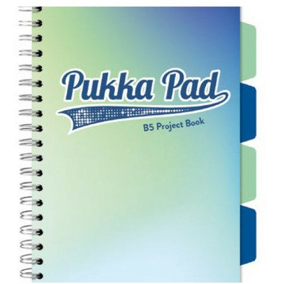 Caiet cu spirala si separatoare Pukka Pad Project Book, format B5, matematica, hartie 80g, 3118(SM)-WPC