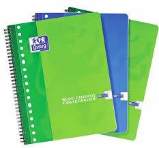 Caiet cu spirala A5, Oxford School Collegebook, 80 file-90g/mp, liniat stanga - dictando