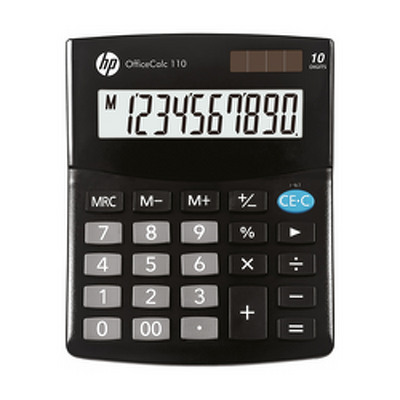 Calculator de birou, 10 digits, 125 x 101 x 33 mm, solar power, HP OC110