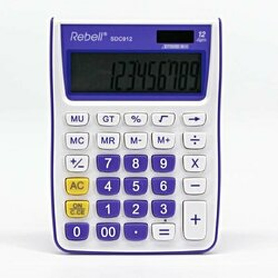 Calculator de birou, 12 digits, 145 x 104 x 26 mm,  alb/violet