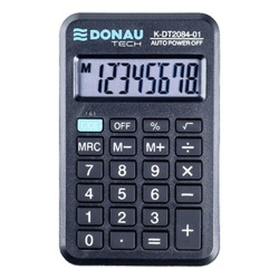 Calculator de buzunar, 8 digits, 98 x 65 x 9 mm, negru