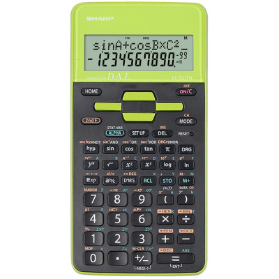 Calculator stiintific, 10 digits, 273 functiuni, 161x80x15mm, dual power, Sharp EL-531THGR-negru/ver