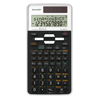 Calculator stiintific, 12 digits, 470 functiuni, 161x80x15 mm, dual power, Sharp EL-506TSWH - alb