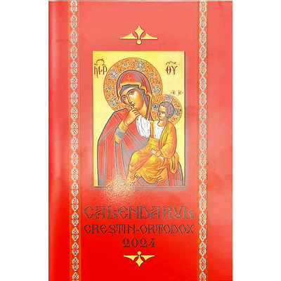 Calendarul crestin-ortodox 2024 - Binecuvantarea familiei, format carticica, rosu