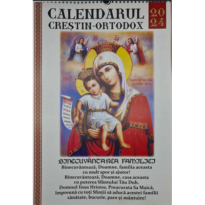 Calendarul de perete crestin-ortodox 2024, Binecuvantarea Familiei - A3