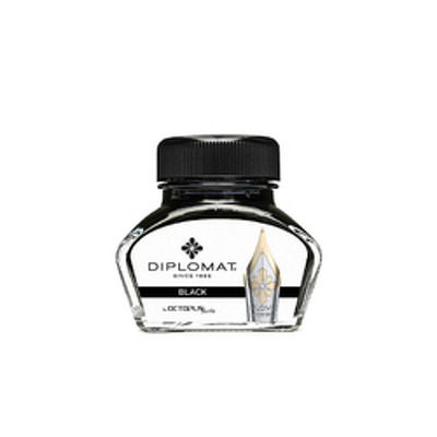 Calimara cu cerneala Diplomat Octopus, 30 ml - negru