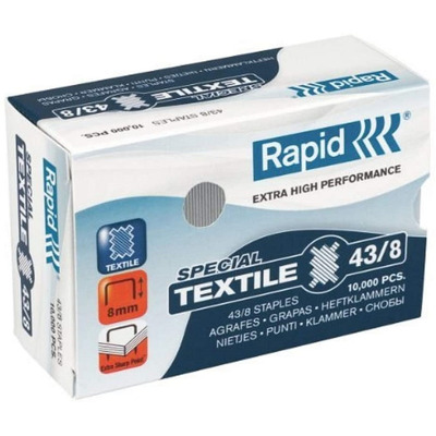 Capse pentru capsator Rapid Classic K1, 43/8G textile, 10000 buc/cutie