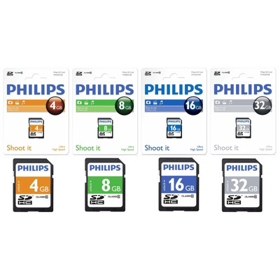 Card memorie SDHC, clasa 10, PHILIPS -  8GB