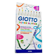 Carioci cu sclipici, Glitter, set 8 bucati, Giotto