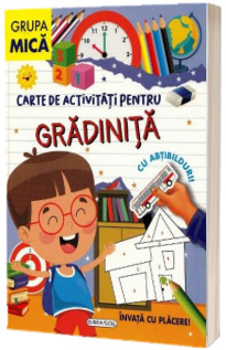 Carte de activitati pentru gradinita, cu abtibilduri. Grupa mica